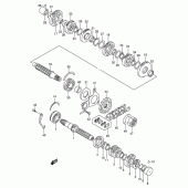 Схема узла: Трансмиссия для Suzuki GSX600 Katana