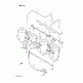 Схема вузла: З'єднувачі карбюратора для Suzuki GSX-R750