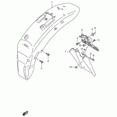 Схема вузла: Заднє крило (Model y) для Suzuki VS800 Intruder 800