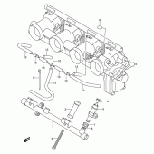 Схема вузла: Паливна рейка & Інжектор для Suzuki GSX-R600