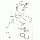 Схема узла: Воздушный фильтр (Model k1/k2/k3/k4) для Suzuki VL1500 Intruder LC