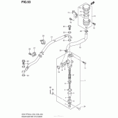 Схема узла: Задний тормозной цилиндр для Suzuki GSX-R750
