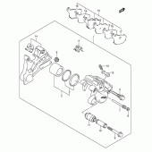 Схема узла: Задний тормозной суппорт для Suzuki SV1000