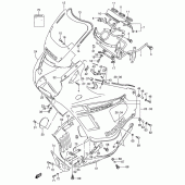 Схема узла: Облицовочные элементы (Model k 33j) для Suzuki GSX600 Katana