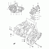 Схема узла: Картер двигателя (Model p) для Suzuki RM250