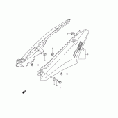 Схема вузла: Задній підсідельний обтічник (Model k4) для Suzuki DL650 V-Strom