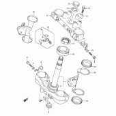 Схема узла: Кронштейн передней вилки для Suzuki DR-Z400 DR-Z400S