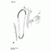 Схема узла: Цепь ГРМ & Натяжитель & Успокоитель для Suzuki GZ250 Marauder