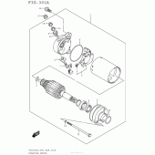 Схема вузла: Електричний стартер для Suzuki TU250