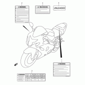 Схема вузла: Інформаційні наклейки для Suzuki GSX-R600