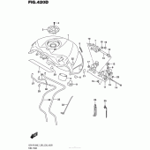 Схема вузла: Паливний бак (Gsx-R1000L7 E28) (Ykv,yvz) для Suzuki GSX-R1000