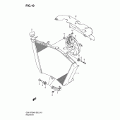 Схема вузла: Радіатор для Suzuki GSX-R750