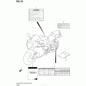 Схема вузла: Інформаційні наклейки (Gsx-R750L4 E28) для Suzuki GSX-R750