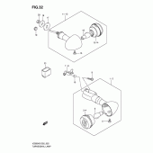 Схема вузла: Поворотники для Suzuki VZ800 Intruder M800/Boulevard M50