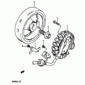 Схема узла: Статор & Ротор для Suzuki DR800