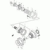 Схема вузла: Вторинна передача для Suzuki VS1400 Intruder 1400