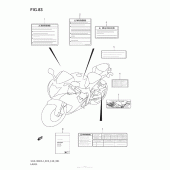 Схема узла: Информационные наклейки (Gsx-R600L3 E33) для Suzuki GSX-R600