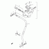 Схема узла: Передний тормозной цилиндр для Suzuki DR125