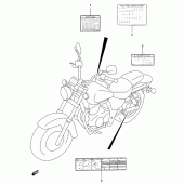 Схема вузла: Інформаційні наклейки (Model k3) для Suzuki GZ250 Marauder