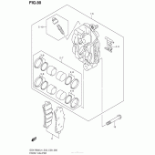 Схема узла: Передний тормозной суппорт для Suzuki GSX-R600