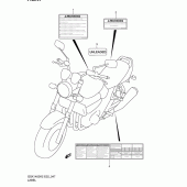 Схема вузла: Інформаційні наклейки для Suzuki GSX1400