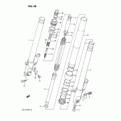Схема узла: Передняя вилка для Suzuki GSX-R750