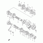 Схема вузла: Трансмісія для Suzuki DR650 DR650SE
