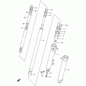 Схема вузла: Передня вилка для Suzuki GS500
