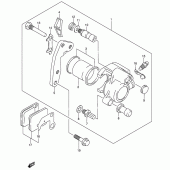 Схема вузла: Передній гальмівний супорт (Model k2/k3/k4/k5 e6, e24) для Suzuki DR200 DR200SE
