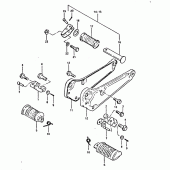 Схема узла: Подножки для Suzuki GSX400