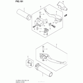Схема вузла: Ручки керма (Vl1500L4 E03) для Suzuki VL1500 Boulevard C90 BOSS