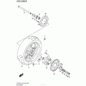 Схема вузла: Заднє колесо (Sfv650L5 E03) для Suzuki SFV650 Gladius