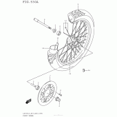Схема вузла: Переднє колесо Suzuki LS650 Boulevard S40