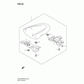 Схема вузла: Заглушка сидіння для Suzuki GSX-R600