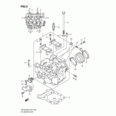 Схема узла: Головка цилиндра для Suzuki DR-Z400 DR-Z400S