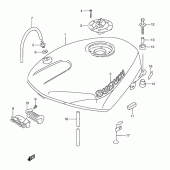 Схема вузла: Паливний бак (Model p/r/t) для Suzuki RGV250