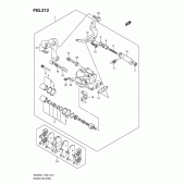 Схема вузла: Задній гальмівний супорт (An400zal1 e19) ​​для Suzuki AN400 Burgman (EU analogue of SkyWave)
