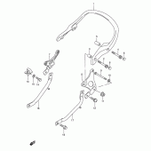 Схема узла: Опоры пассажира (Model j/k/l/m/n/p) для Suzuki GSX600 Katana