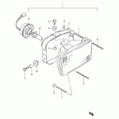 Схема вузла: Фара (P9) для Suzuki TS125