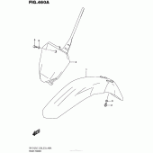 Схема узла: Переднее крыло для Suzuki DR-Z125 DR-Z125