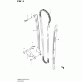 Схема вузла: Ланцюг ГРМ & Натягувач & Заспокоювач Suzuki LS650 Boulevard S40