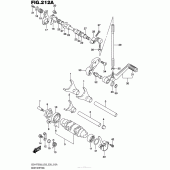Схема узла: Копирный вал & Вилки & Вал переключения для Suzuki GSX-R750