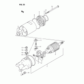 Схема вузла: Електричний стартер (Model n/p) для Suzuki GSX-R750