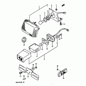 Схема узла: Задний фонарь (Стоп-сигнал) (See note) для Suzuki GSX-R1100