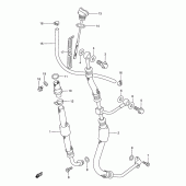 Схема узла: Шланг масляный для Suzuki DR250