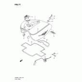 Схема вузла: Паливний бак (Vl800tl1 e24) для Suzuki VL800 Intruder C800C/Boulevard C50C