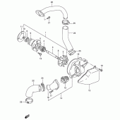 Схема вузла: Водяний насос Suzuki VS800 Intruder 800