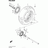 Схема вузла: Заднє колесо (Vl1500Tl7 E28) для Suzuki VL1500 Boulevard C90T BOSS