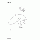 Схема вузла: Переднє крило (Vzr1800l1 e2) для Suzuki VZR1800 Intruder M1800R/ Boulevard M109R