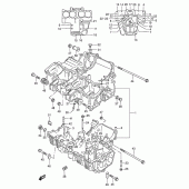 Схема узла: Картер двигателя для Suzuki GSX750 Katana